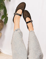 Mesh Mary Jane flats