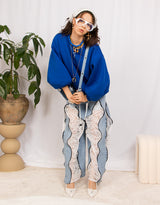 Oversized balloon sleeve sweater