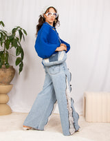 Oversized balloon sleeve sweater