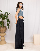 Tall tailored pinstripe wide trousers