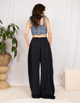 Tall tailored pinstripe wide trousers