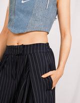 Tall tailored pinstripe wide trousers
