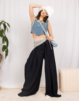 Tall tailored pinstripe wide trousers