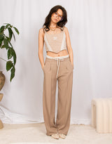 Relaxed straight leg trousers