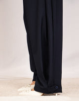 Pleated relaxed tapered trousers