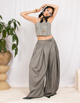 Tall tailored pinstripe wide trousers