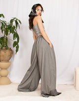 Tall tailored pinstripe wide trousers