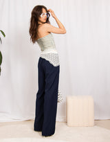 Relaxed straight leg trousers
