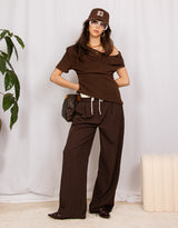 Relaxed straight leg trousers