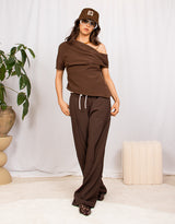 Relaxed straight leg trousers
