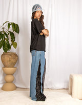 Rhinestone oversized T-shirt