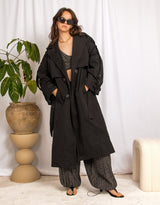 Oversized cape trenchcoat