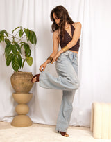 Sparkly barrel jeans