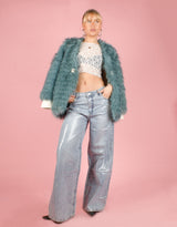 Faux fur detailed coat