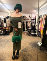 Fold over maxi dress