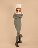 Fold over maxi dress