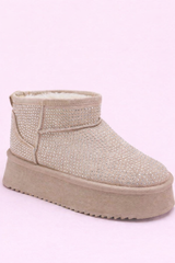 Sparkly platform ankle boots