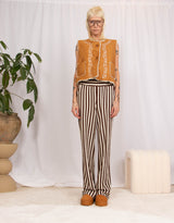 Vegan suede embroidery gilet