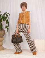 Vegan suede embroidery gilet