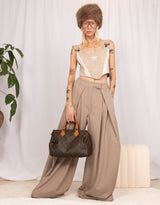 Oversized fluid wide leg trousers