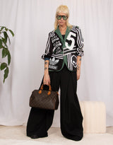 Oversized fluid wide leg trousers