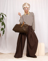 Oversized fluid wide leg trousers