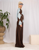 Y2K argyle wool blend knit sweater