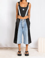 Vintage customized upcycled adidas denim jorts