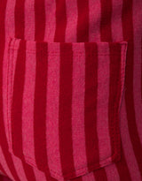 Striped straight trousers