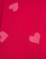 Oversized sweater with hearts