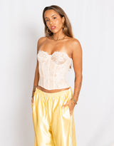 Sheer lace corset top