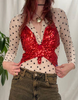 Butterfly sequin top