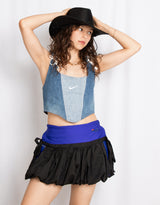 Vintage customized bow detail skort