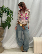 Butterfly sequin top