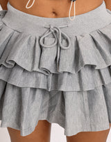 Layered jogger skort