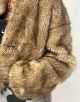 Hairy cropped coat