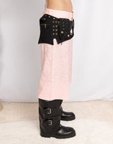 Handmade lace-up utility pocket belt bag