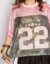 Sequin varsity 22 T-shirt