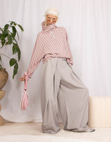 Oversized fluid wide leg trousers