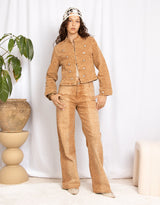 Bambi print barrel jeans