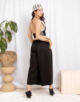 Wide leg sweat shorts