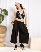 Wide leg sweat shorts