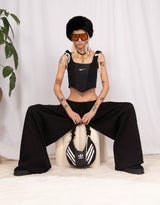 Tall Y2K wide leg drawstring trousers