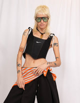 Striped knitted scarf