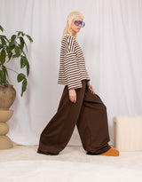Y2K wide leg drawstring trousers