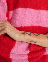 Wool blend knitted striped sweater