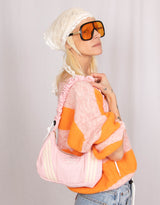 Wool blend knitted striped sweater