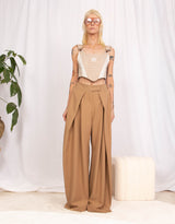 Oversized fluid wide leg trousers