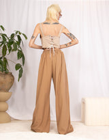 Oversized fluid wide leg trousers