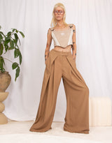 Oversized fluid wide leg trousers